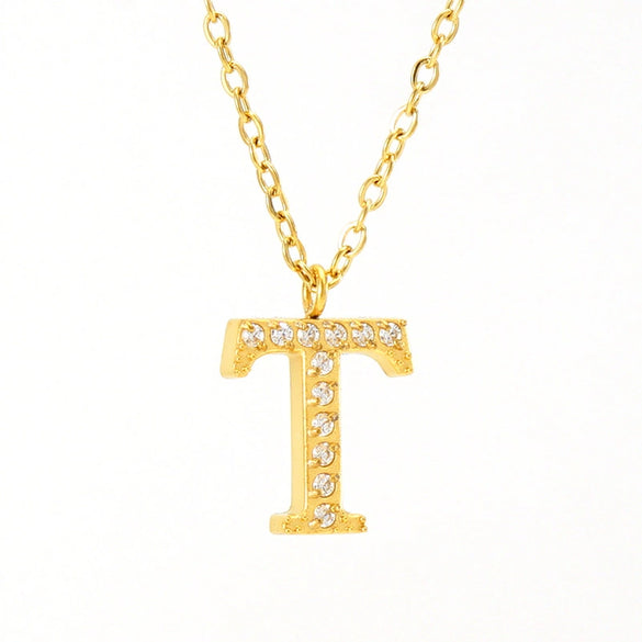 Wholesale Stainless Steel And Titanium Steel Letter Necklace Electroplated Cross Chain Style For Unisex