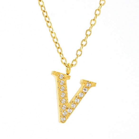 Wholesale Stainless Steel And Titanium Steel Letter Necklace Electroplated Cross Chain Style For Unisex