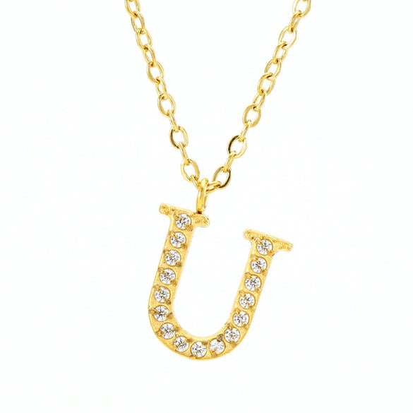 Wholesale Stainless Steel And Titanium Steel Letter Necklace Electroplated Cross Chain Style For Unisex