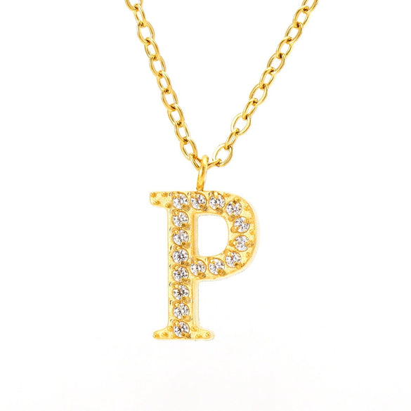 Wholesale Stainless Steel And Titanium Steel Letter Necklace Electroplated Cross Chain Style For Unisex