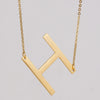 Wholesale 316L Stainless Steel And 316L Stainless Steel Letter Pendant Necklace For Women With Cross Chain And Electroplating Treatment