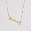 Wholesale 316L Stainless Steel And 316L Stainless Steel Letter Pendant Necklace For Women With Cross Chain And Electroplating Treatment