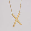 Wholesale 316L Stainless Steel And 316L Stainless Steel Letter Pendant Necklace For Women With Cross Chain And Electroplating Treatment