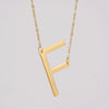 Wholesale 316L Stainless Steel And 316L Stainless Steel Letter Pendant Necklace For Women With Cross Chain And Electroplating Treatment