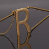 Wholesale 316L Stainless Steel And 316L Stainless Steel Letter Pendant Necklace For Women With Cross Chain And Electroplating Treatment
