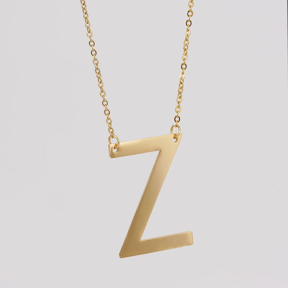 Wholesale 316L Stainless Steel And 316L Stainless Steel Letter Pendant Necklace For Women With Cross Chain And Electroplating Treatment