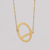 Wholesale 316L Stainless Steel And 316L Stainless Steel Letter Pendant Necklace For Women With Cross Chain And Electroplating Treatment