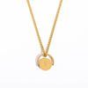 Wholesale Stainless Steel And Titanium Steel Letter Pendant Ochain Necklace With Dripping Oil Design