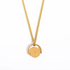 Wholesale Stainless Steel And Titanium Steel Letter Pendant Ochain Necklace With Dripping Oil Design