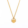 Wholesale Stainless Steel And Titanium Steel Letter Pendant Ochain Necklace With Dripping Oil Design