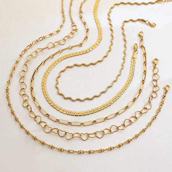 Wholesale Stainless Steel And Titanium Steel Light Luxury Geometric Necklace With Electroplating