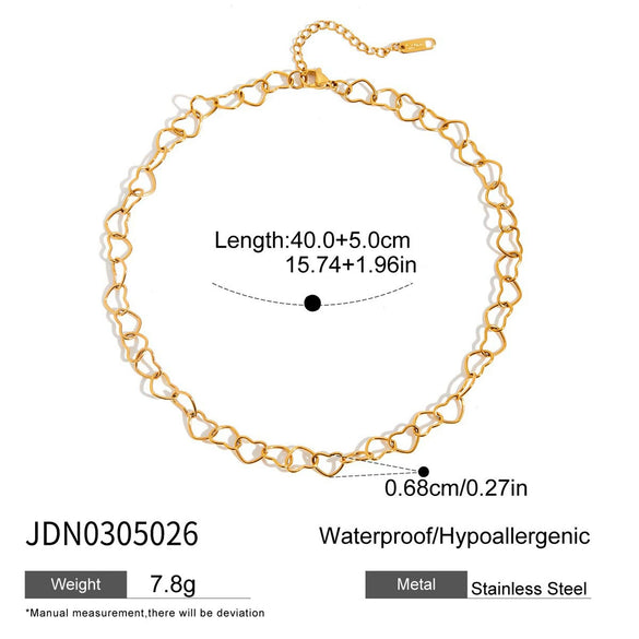 Wholesale Stainless Steel And Titanium Steel Light Luxury Geometric Necklace With Electroplating