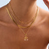 Wholesale Stainless Steel And Titanium Steel Light Luxury Niche Highend Cherry Zircon Women's Necklace With Electroplating