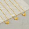 Wholesale Stainless Steel And Titanium Steel Love Heart And Letter Design Necklace For Women With Electroplating