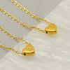 Wholesale Stainless Steel And Titanium Steel Love Heart And Letter Design Necklace For Women With Electroplating