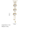 Wholesale Stainless Steel And Titanium Steel Love Imitation Pearl Shape Light Luxury Necklace With Snake Bone Chain And Electroplating For Women