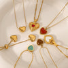 Wholesale Stainless Steel And Titanium Steel Love Necklace With Geometric Pendant And Regular Chain Electroplated