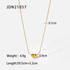Wholesale Stainless Steel And Titanium Steel Love Necklace With Geometric Pendant And Regular Chain Electroplated