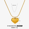 Wholesale Stainless Steel And Titanium Steel Love Necklace With Heart Shape 18K Gold Plated Ins Style For Women
