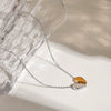 Wholesale Stainless Steel And Titanium Steel Love Split Pendant Necklace With Electroplating Treatment