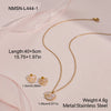 Wholesale Stainless Steel And Titanium Steel Lovethemed Heart Drop Bell Pattern Electroplated Jewelry Set For Girls