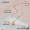 Wholesale Stainless Steel And Titanium Steel Lovethemed Heart Drop Bell Pattern Electroplated Jewelry Set For Girls
