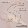 Wholesale Stainless Steel And Titanium Steel Lovethemed Heart Drop Bell Pattern Electroplated Jewelry Set For Girls