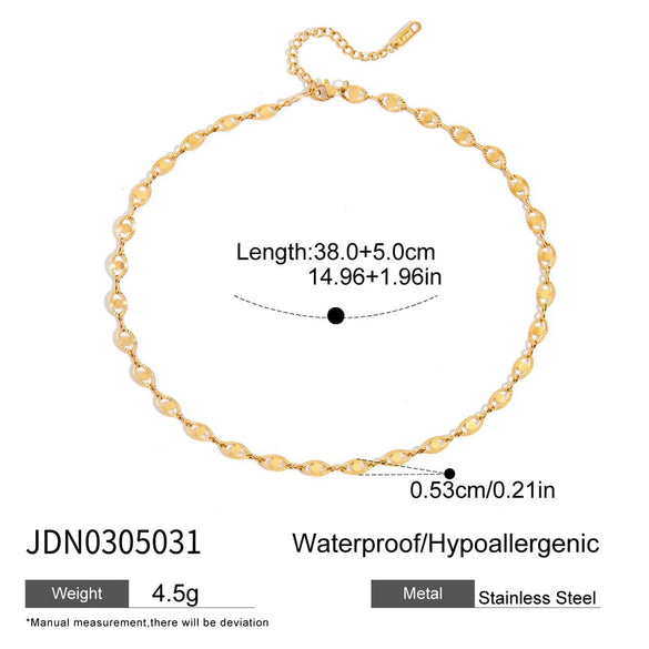 Wholesale Stainless Steel And Titanium Steel Necklace Old Money Style Geometric Shape Electroplated