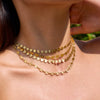 Wholesale Stainless Steel And Titanium Steel Necklace Old Money Style Geometric Shape Electroplated