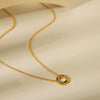 Wholesale Stainless Steel And Titanium Steel Necklace With Geometric Design And Electroplating Treatment For Women