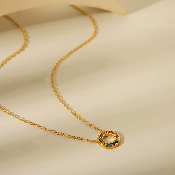 Wholesale Stainless Steel And Titanium Steel Necklace With Geometric Design And Electroplating Treatment For Women