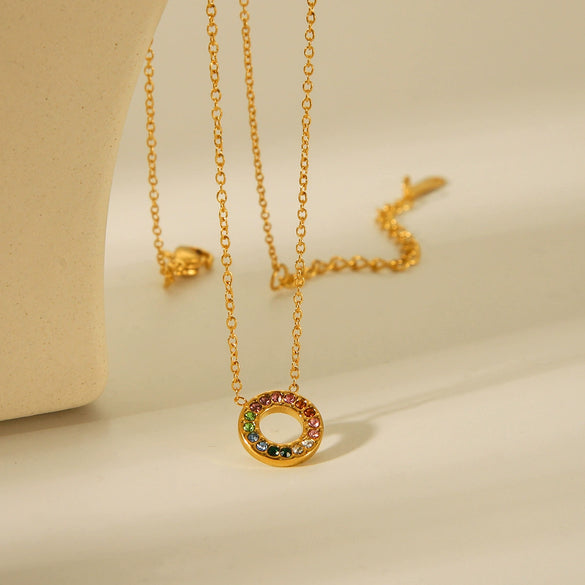 Wholesale Stainless Steel And Titanium Steel Necklace With Geometric Design And Electroplating Treatment For Women