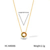 Wholesale Stainless Steel And Titanium Steel Necklace With Geometric Design And Electroplating Treatment For Women
