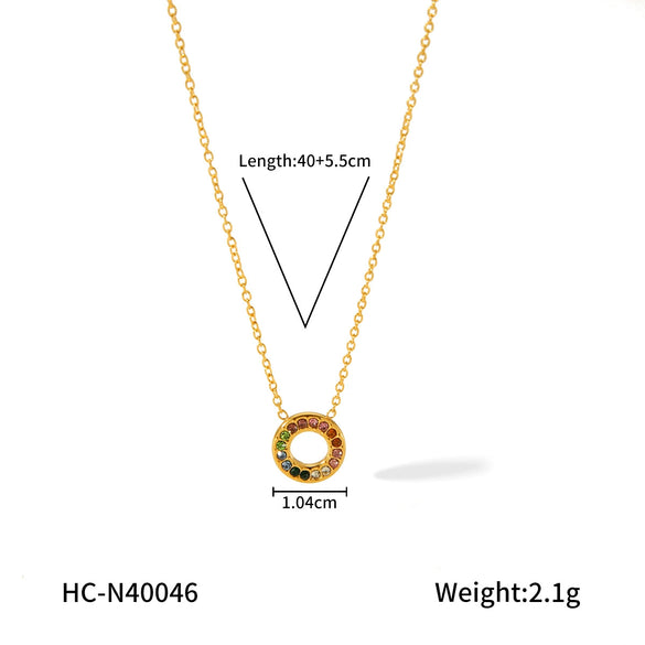 Wholesale Stainless Steel And Titanium Steel Necklace With Geometric Design And Electroplating Treatment For Women