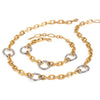 Wholesale Stainless Steel And Titanium Steel Necklace With Geometric Pattern And Electroplating Treatment Simple Hammer Round Design