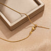 Wholesale Stainless Steel And Titanium Steel Ochain Clavicle Necklace With Geometric Beaded Pendant And Real Gold Plating For Women