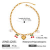 Wholesale Stainless Steel And Titanium Steel Pearl Necklace With Geometric Pendant And Regular Chain Electroplated Minimalist Style Women's Diy Jewelry Accessories