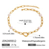 Wholesale Stainless Steel And Titanium Steel Pearl Necklace With Wave Pattern And Electroplating For Women