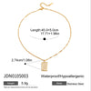 Wholesale Stainless Steel And Titanium Steel Rectangular Geometric Pendant Necklace With White Diamond Electroplated For Women In Classic Style