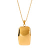 Wholesale Stainless Steel And Titanium Steel Rectangular Smooth Pendant Necklace With Geometric Style And Electroplating Treatment For Women
