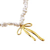 Wholesale Stainless Steel And Titanium Steel Retro Ushape Bow Clavicle Chain Necklace With Gold Plated Electroplating Treatment Unisex