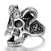 Wholesale Stainless Steel And Titanium Steel Ring Men's And Unisex Jewelry Vintage Sheep Head Geometric Handmade