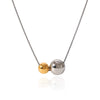 Wholesale Stainless Steel And Titanium Steel Snake Bone Chain Geometric Spherical Pendant Necklace With Gold And Silver Color Matching Electroplating For Women