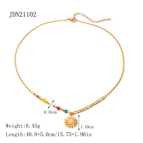 Wholesale Stainless Steel And Titanium Steel Star Zircon Necklace Pendant With Geometric Design And Electroplating For Women