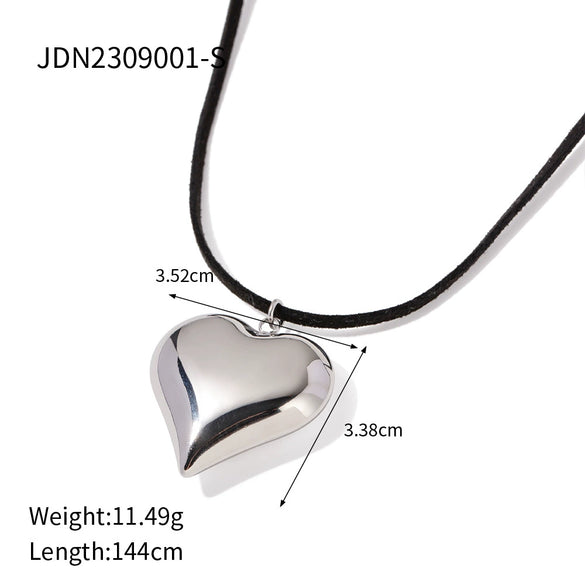 Wholesale Stainless Steel And Titanium Steel Starfish Shaped Women's Necklace With Black Rope Electroplated Treatment Geometric Design