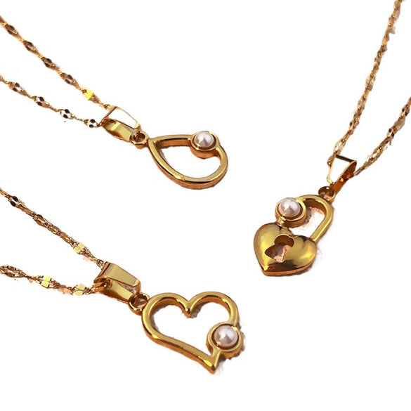 Wholesale Stainless Steel And Titanium Steel U Shaped Retro Minimalist Unisex Necklace With Cross Chain And Electroplating Design