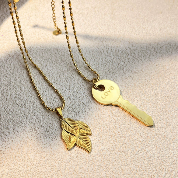 Wholesale Stainless Steel And Titanium Steel Ushaped Pendant Necklace Electroplating Retro Minimalist Unisex Jewelry Cross Chain