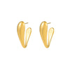 Wholesale Stainless Steel And Titanium Steel Vshaped Earrings Normcore Style Electroplated For Women