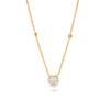Wholesale Stainless Steel And Titanium Steel Women's Clavicle Chain Necklace With Heart And Geometric Pattern Electroplated Design