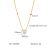 Wholesale Stainless Steel And Titanium Steel Women's Clavicle Chain Necklace With Heart And Geometric Pattern Electroplated Design